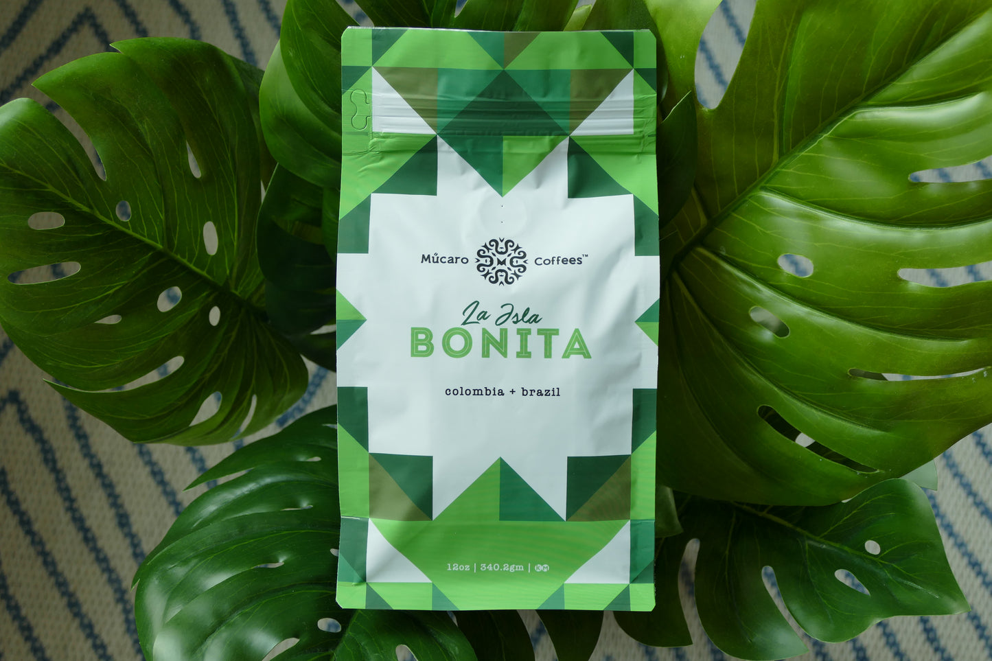 Mucaro coffees la isla bonita blend retail bag on displayed
